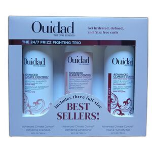 Ouidad Advanced Climate Control Curl Set Shampoo Conditioner & Gel Anti Frizz